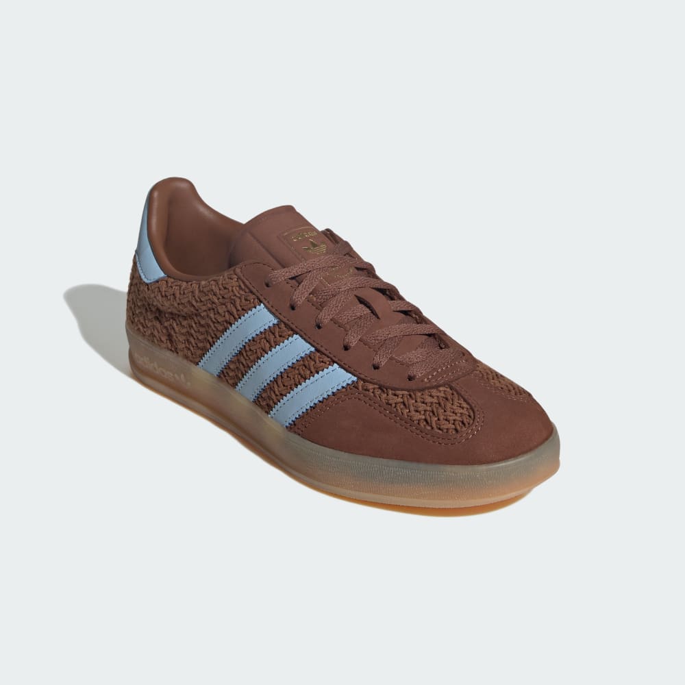 Кроссовки Adidas Gazelle Indoor Shoes, цвет Preloved Brown/Clear Sky/Gum — фото 4