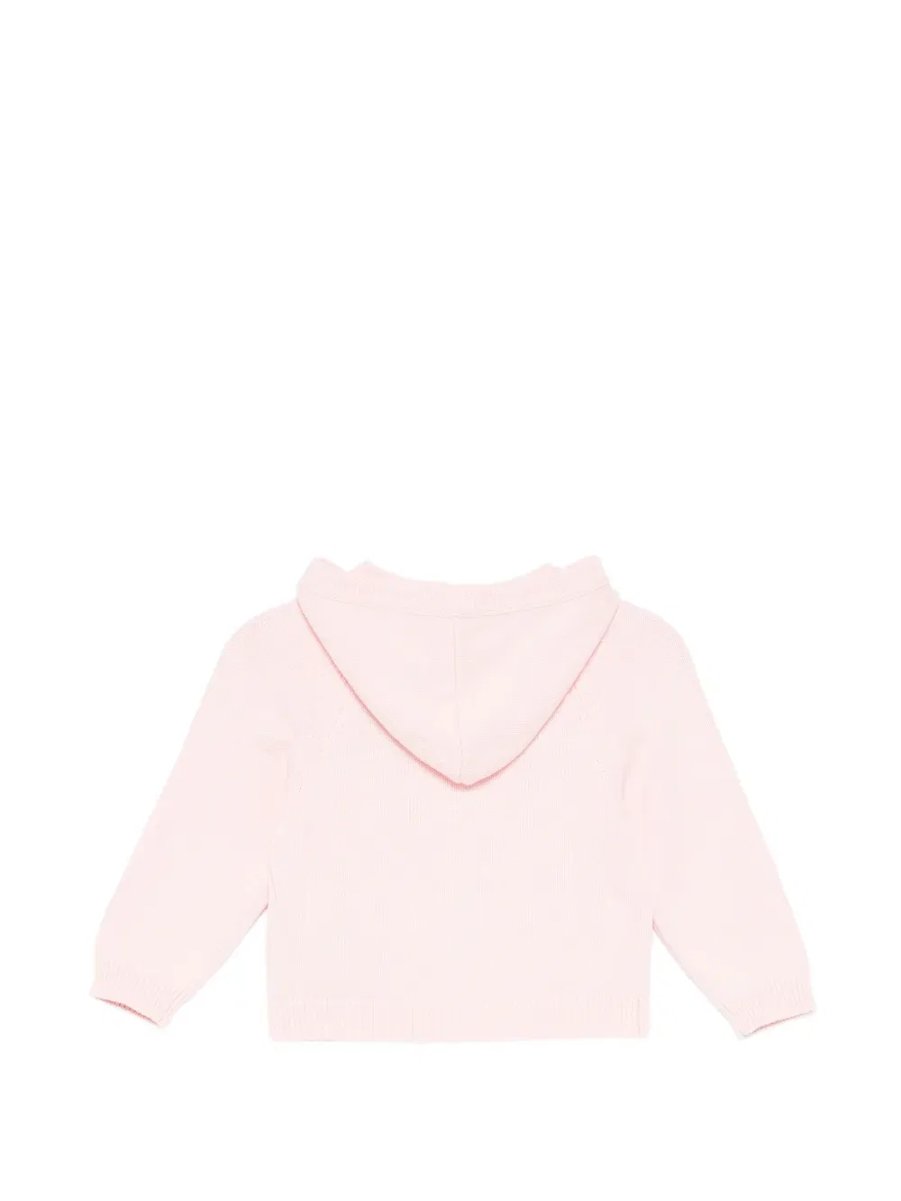 Вязаная толстовка с капюшоном в виде плюшевого мишки Moschino Kids, розовый — фото 2