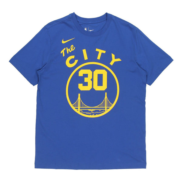 

Футболка men's nba basketball sports printing short sleeve golden state warriors curry 30 blue t-shirt Nike, синий