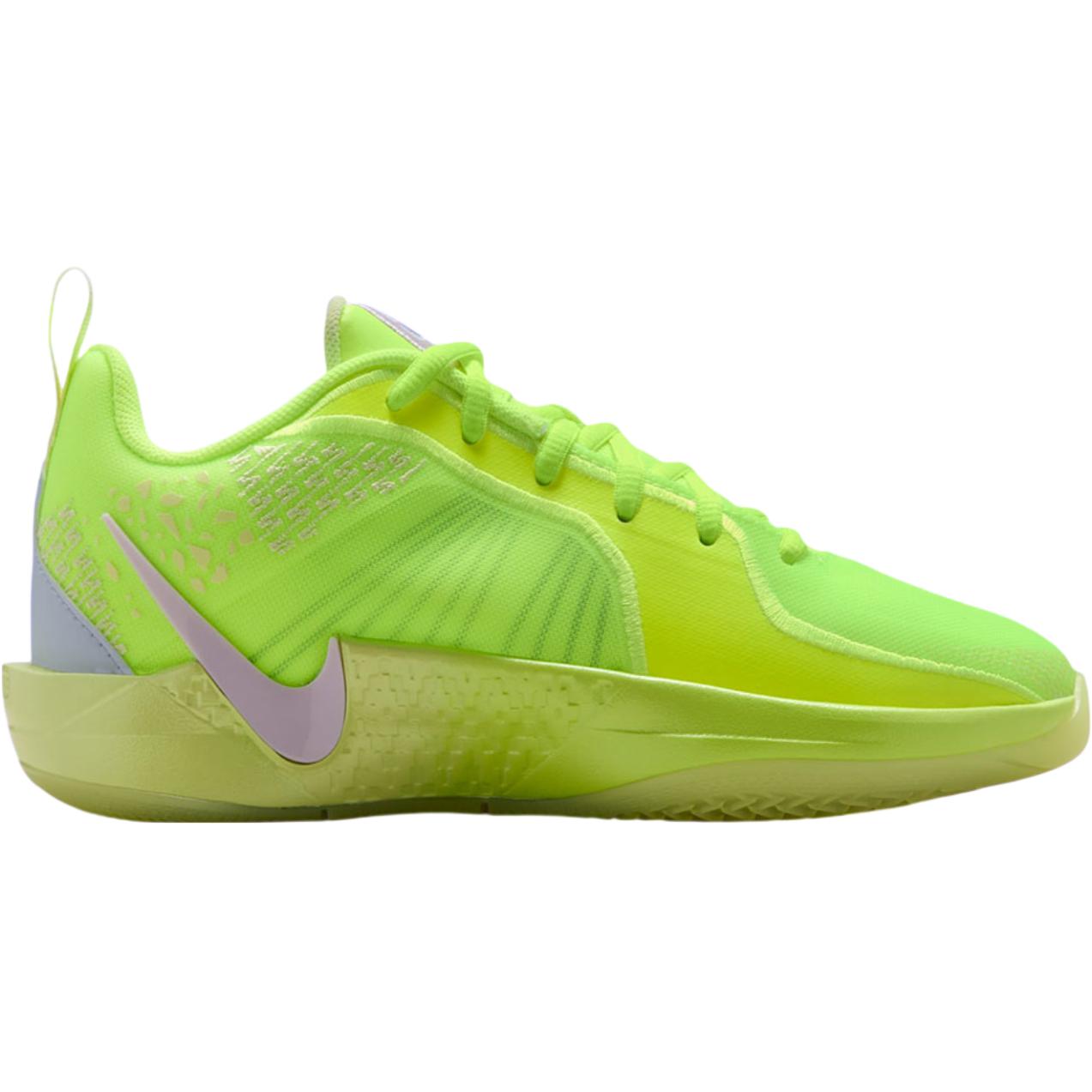 Nike Sabrina 2 нескользящие устойчивые к истиранию низкие детские баскетбольные кроссовки neon green — фото 3