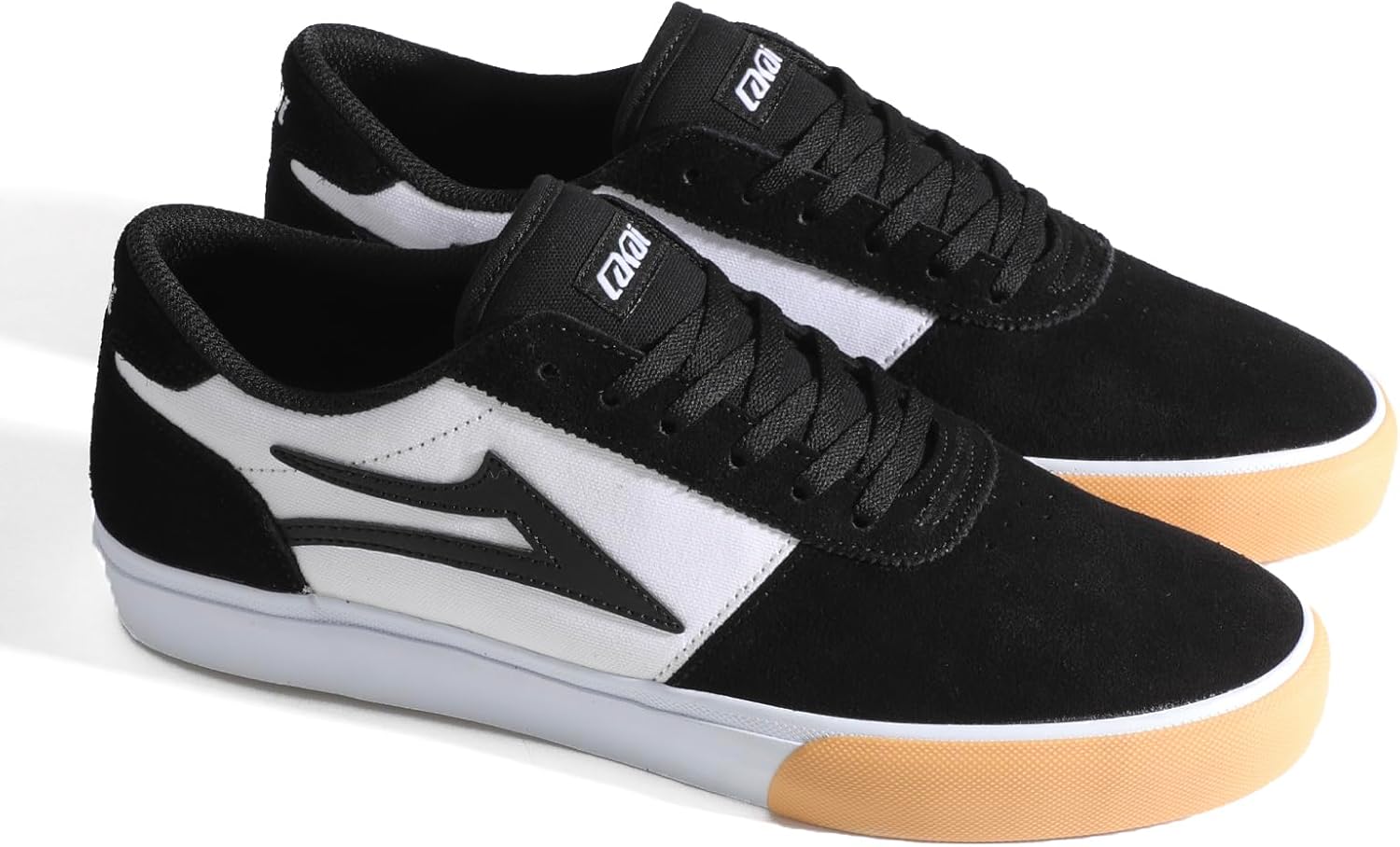 Мужские скейтбордические кроссовки Lakai Manchester - низкие кеды для скейтборда, белый — фото 2