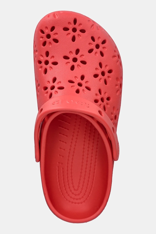 Классические сабо с цветочным принтом и ажурными вырезами Crocs, красный — фото 4