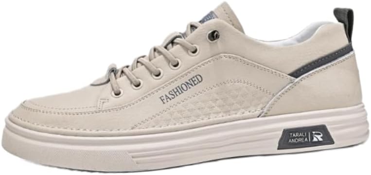 

Мужские повседневные кроссовки с плоской подошвой - мягкая подошва с противоскользящими свойствами - легкие и удобные Fusecottc, слоновая кость