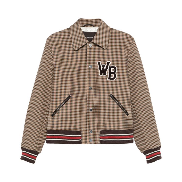 

Куртка Wales Bonner Homecoming Varsity Jacket Beige/Brown, желто-коричневый