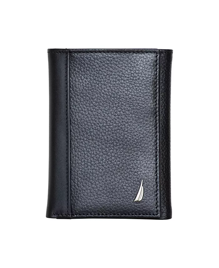 

Мужской кожаный кошелек Trifold Nautica, черный