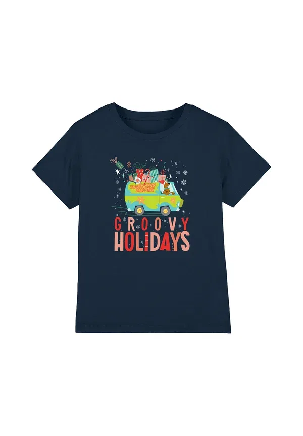 Футболка Scooby doo! goovy holidays christmas print t-shirt Cotton Soul, темно-синий