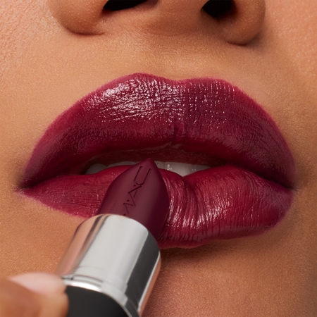 Бархатная помада для идеального вида MAC Cosmetics MACximal Sleek Satin Lipstick Mini, REBEL 1,5 g — фото 3