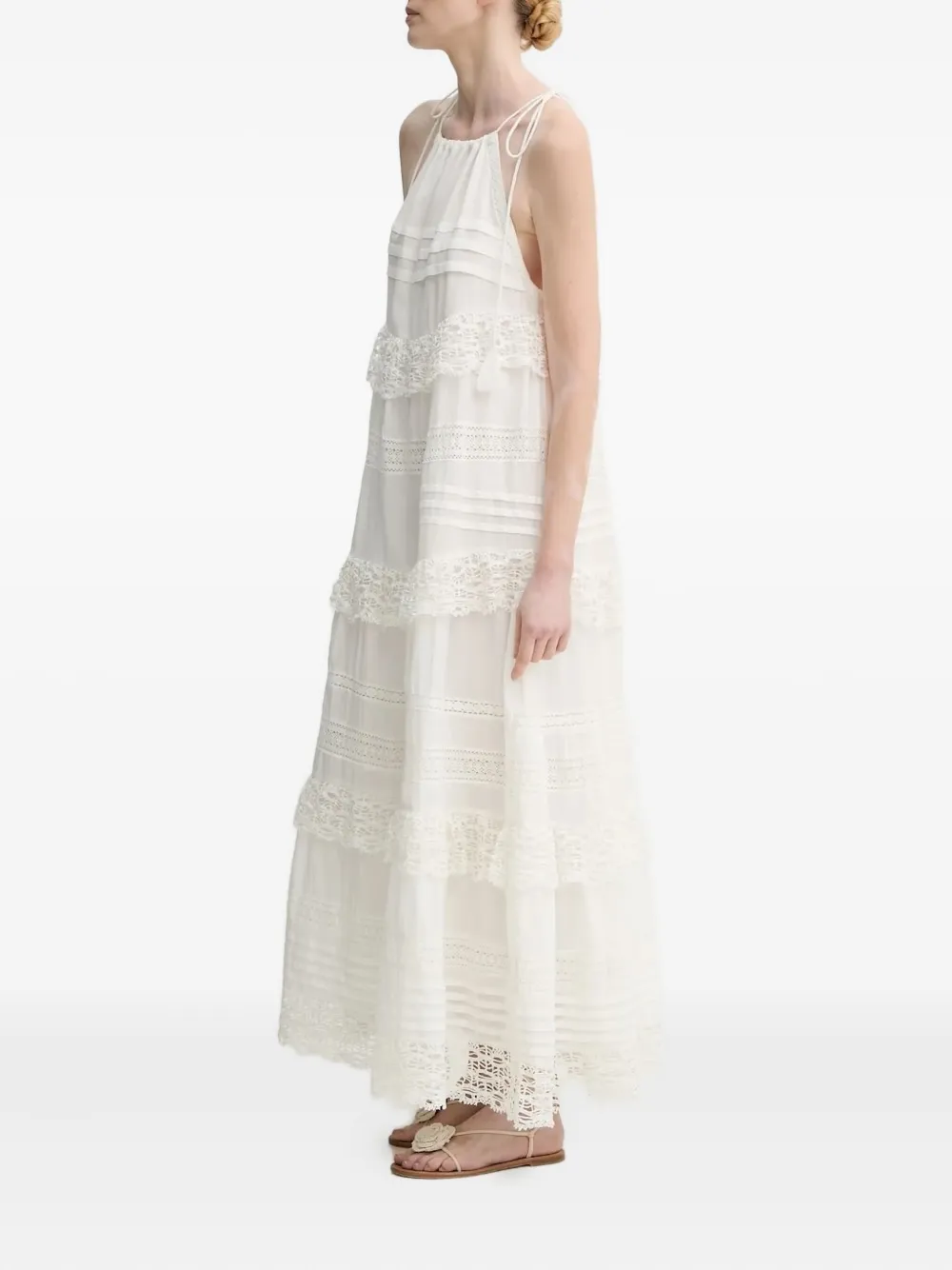 

Ярусное платье Fuenta с кружевом Munthe, нейтральный