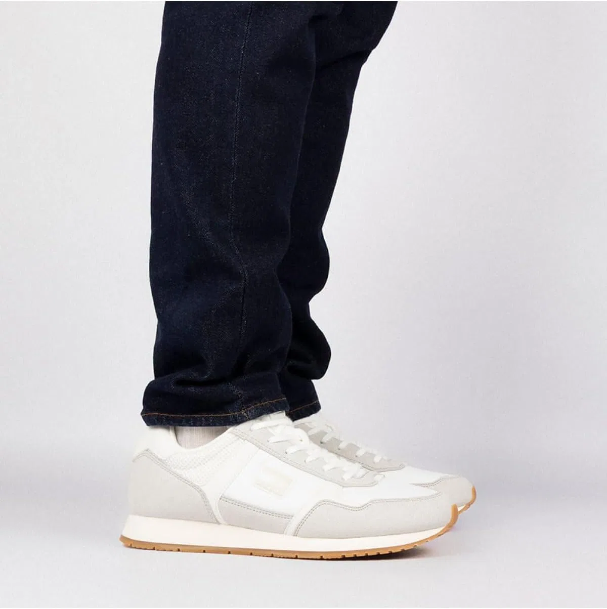 Мужские кроссовки Tommy Jeans TJM Runner Casual Em0em01590 Low Top, White Ecru — фото 4
