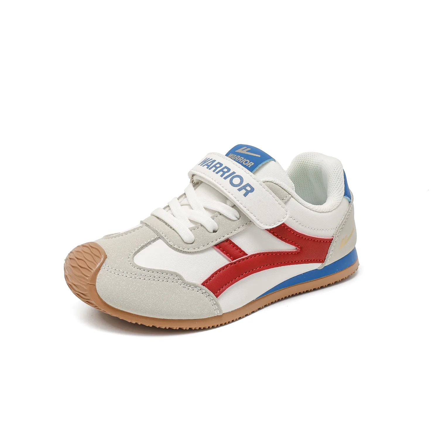 Низкие спортивные кроссовки для детей German Army Trainers из искусственной кожи с амортизацией, износостойкие WARRIOR, бежевый бордовый — фото 3