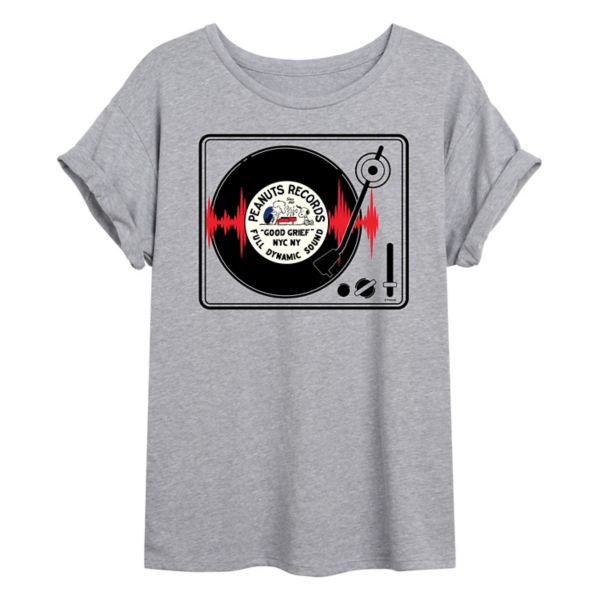 

Оверсайз футболка с принтом арахиса для подростков Licensed Character, серый