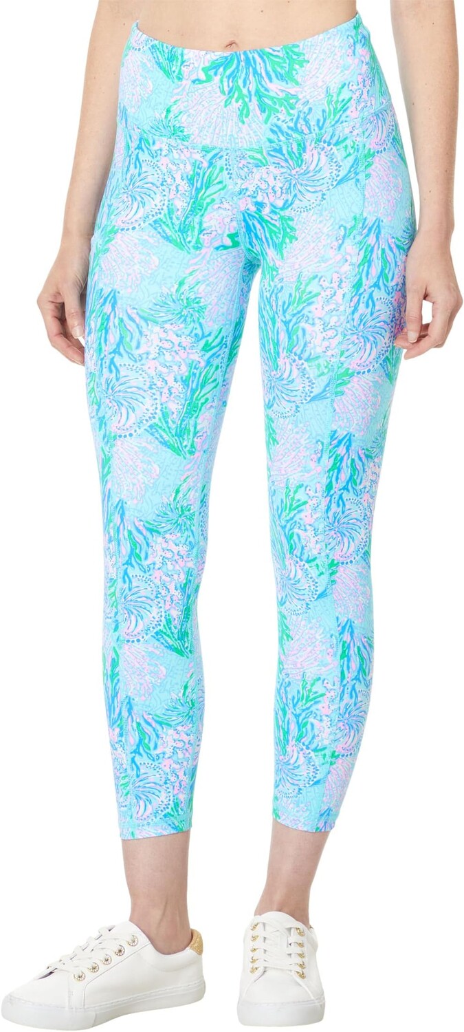 

Брюки Lilly Pulitzer High-Rise Midi, цвет Las Olas Aqua Strong Current Sea