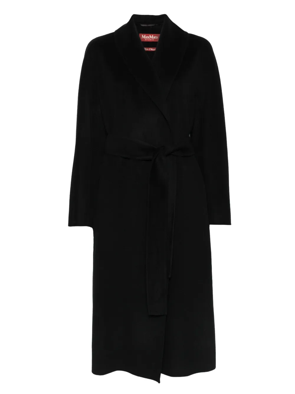

Тренч с поясом MAX MARA, черный