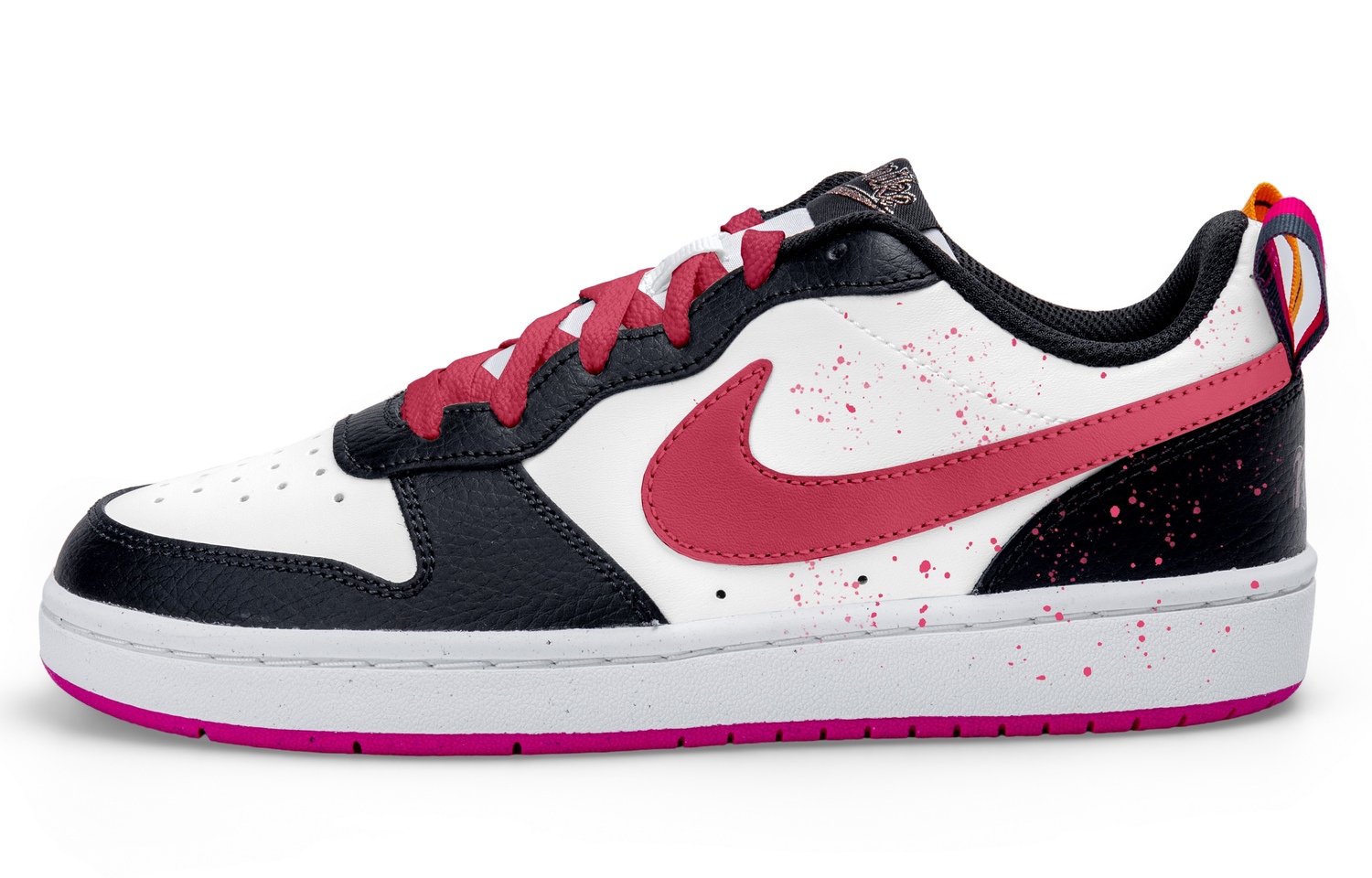 

Nike Court Borough Low top Kids' Skateboarding Shoes White Black Red Teenagers