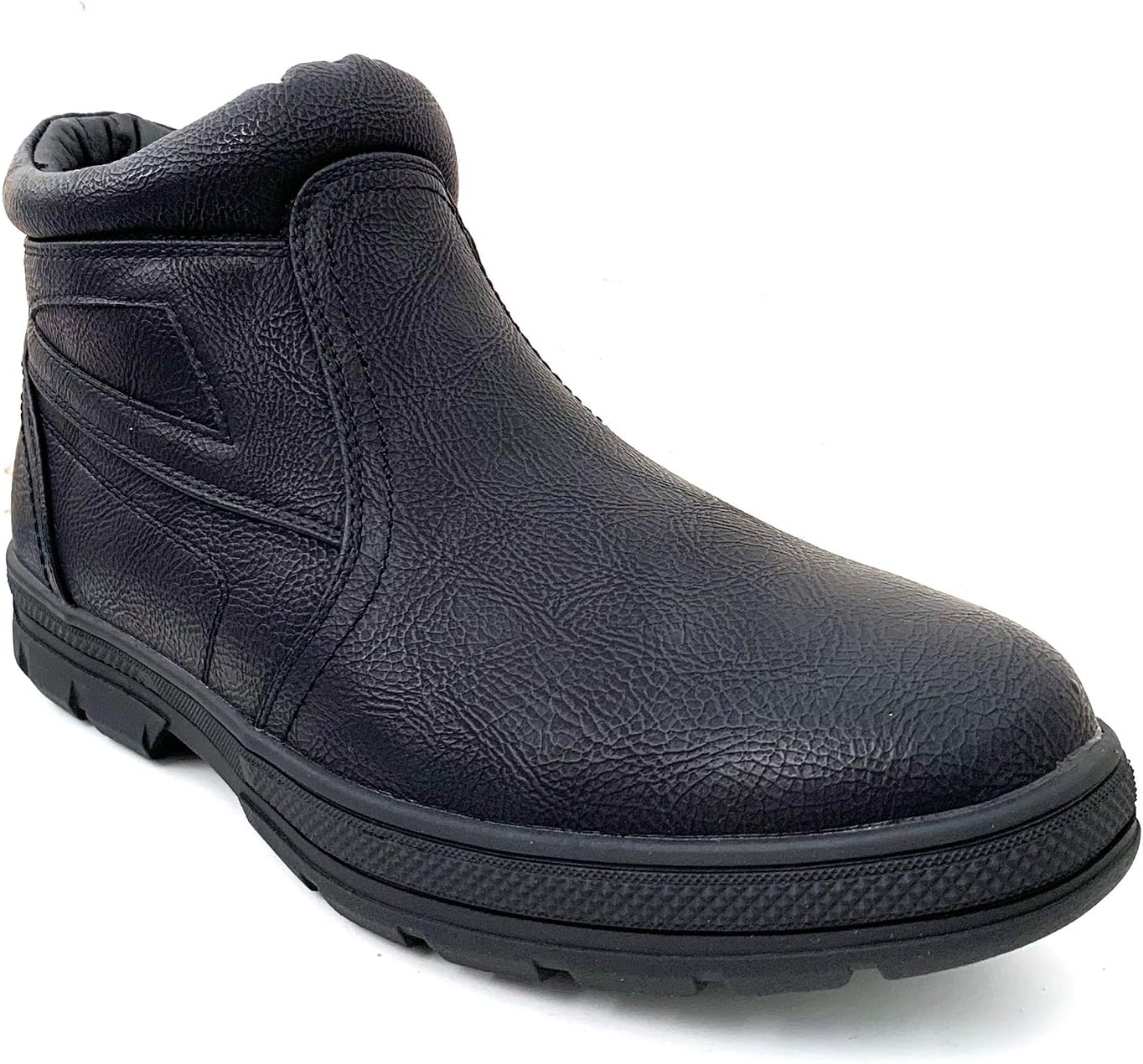 

Мужские зимние ботинки с удобной меховой подкладкой, боковой молнией и на шнуровке, для снега G4U-Brix, черный