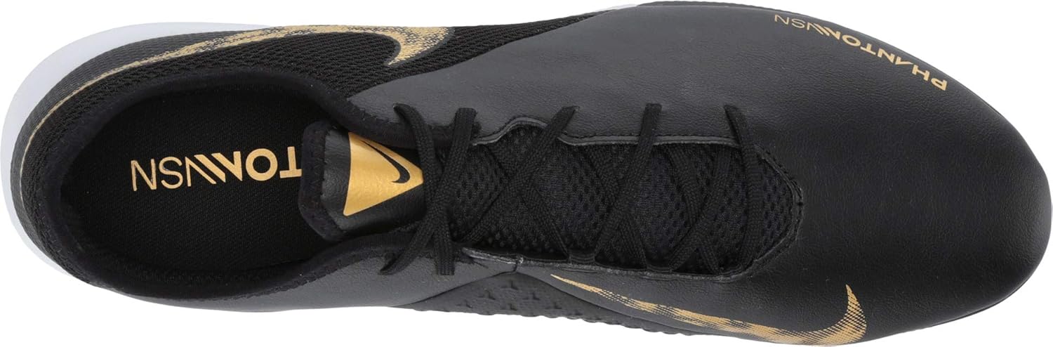 Мужские кроссовки Nike Phantom VSN Academy IC, цвет черный/ярко-золотой металлик, Black/Metallic Vivid Gold — фото 2