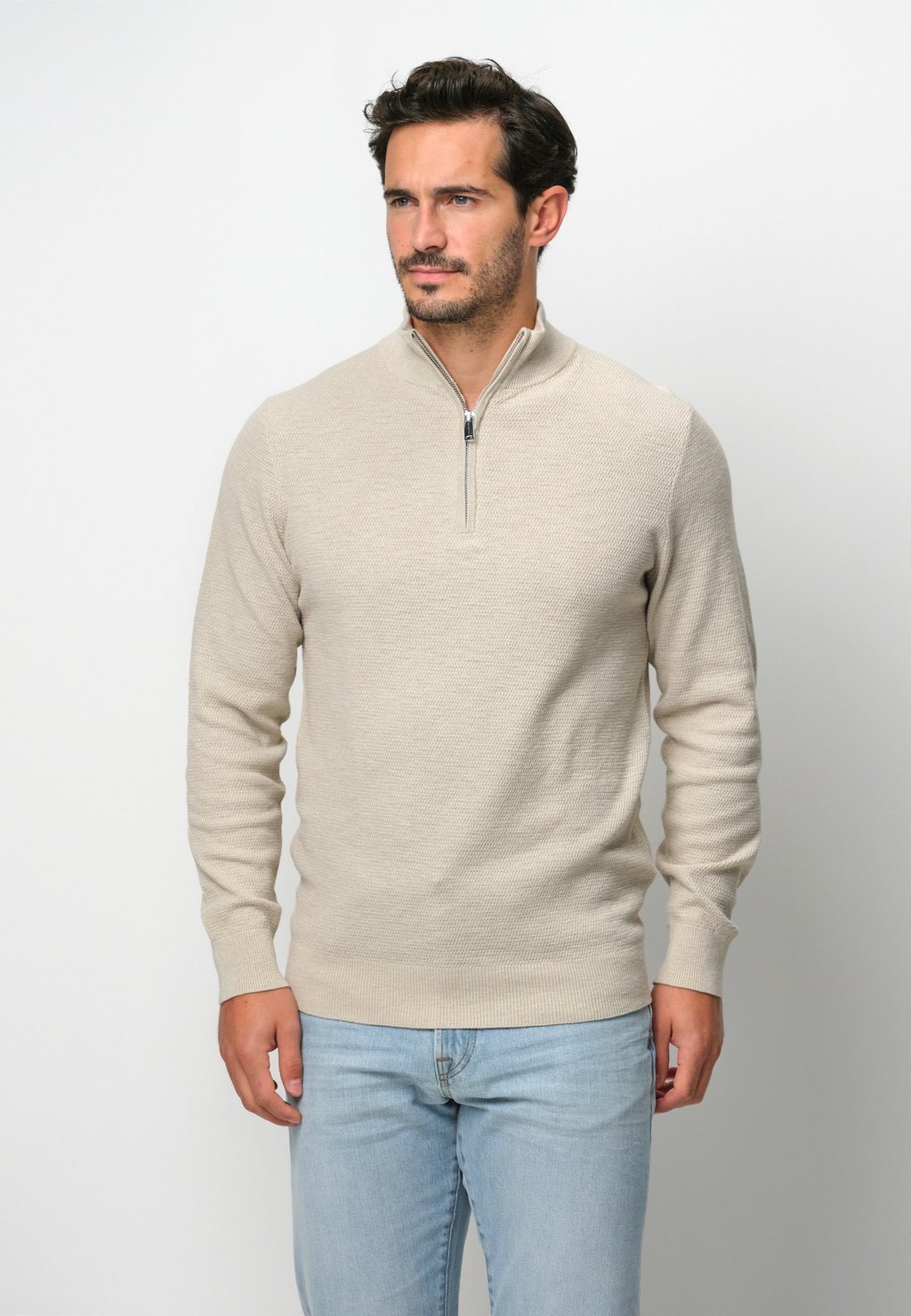 

Свитер 1/2 ZIP PROFUOMO, песочный