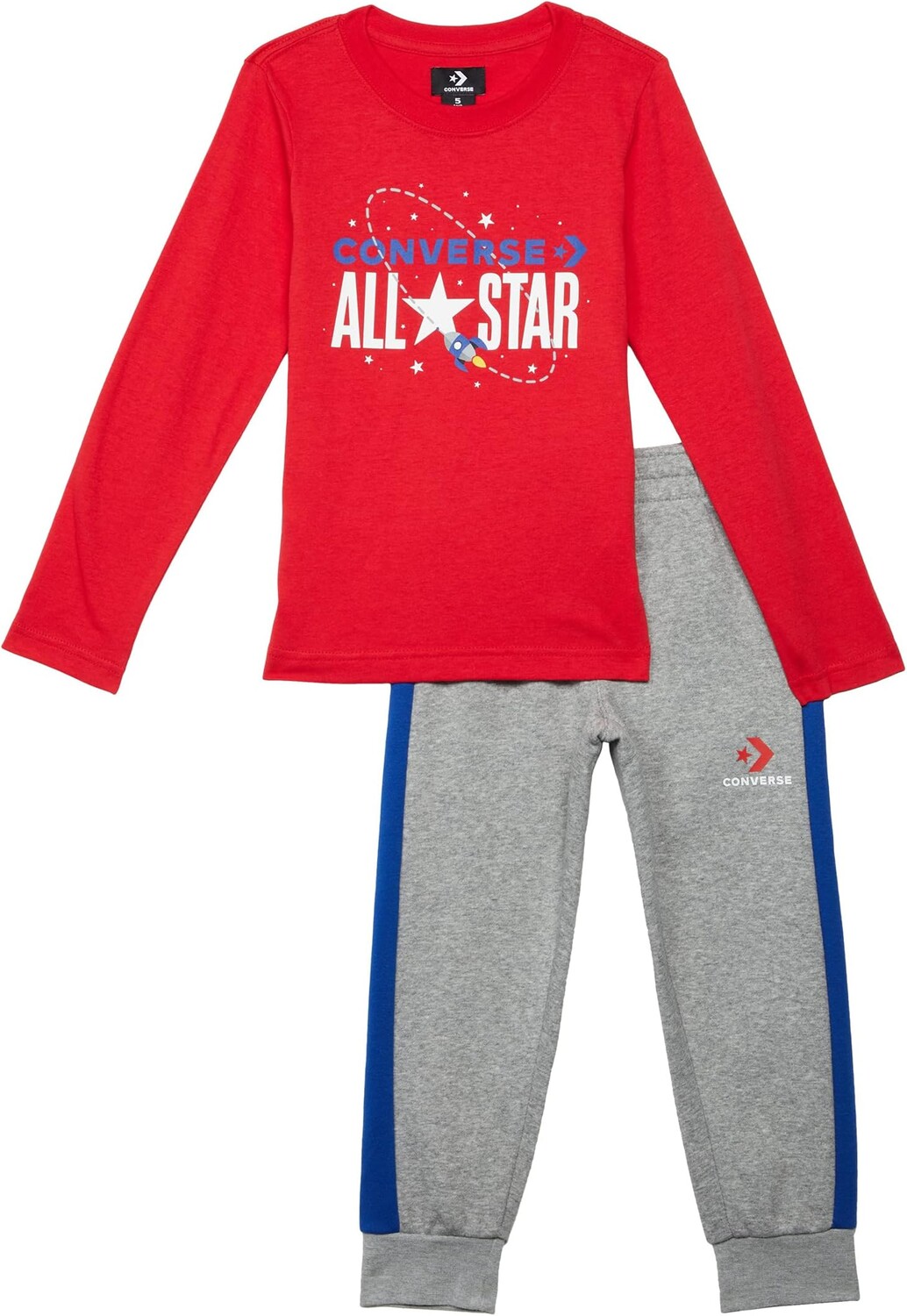 

Детский набор Converse All Star Metallic Long Sleeve & Joggers, цвет Enamel Red
