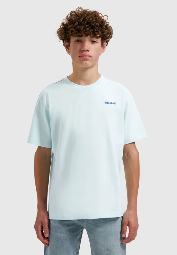 Футболка свободного кроя с круглым вырезом и принтом Ballin, Light Blue — фото 3