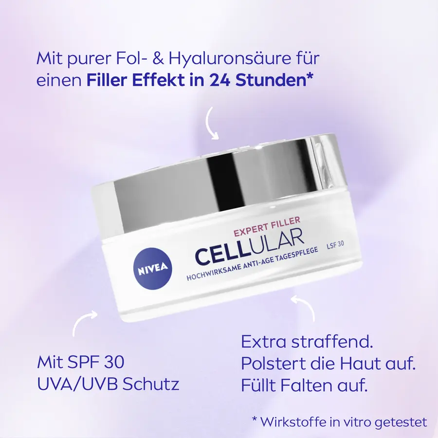 Крем для лица SPF NIVEA Дневной Cellular Expert Filler Hochwirksame Anti-Age Tagespflege LSF30 — фото 3