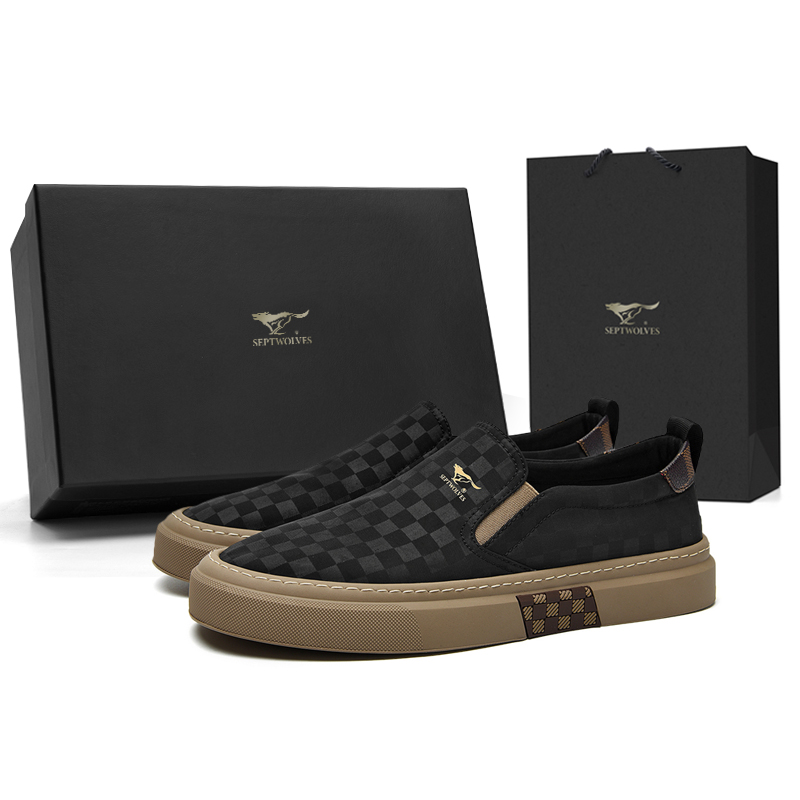 

Кроссовки Low Top Skateboard Shoes Men's SEPTWOLVES, черный/белый