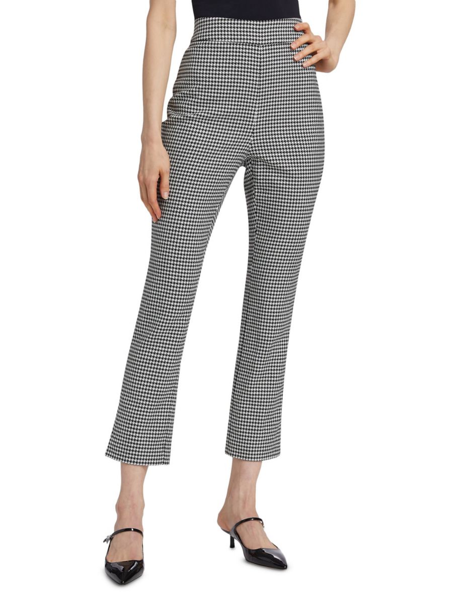 

Укороченные брюки Claire Houndstooth Toccin, цвет Jet Ivory