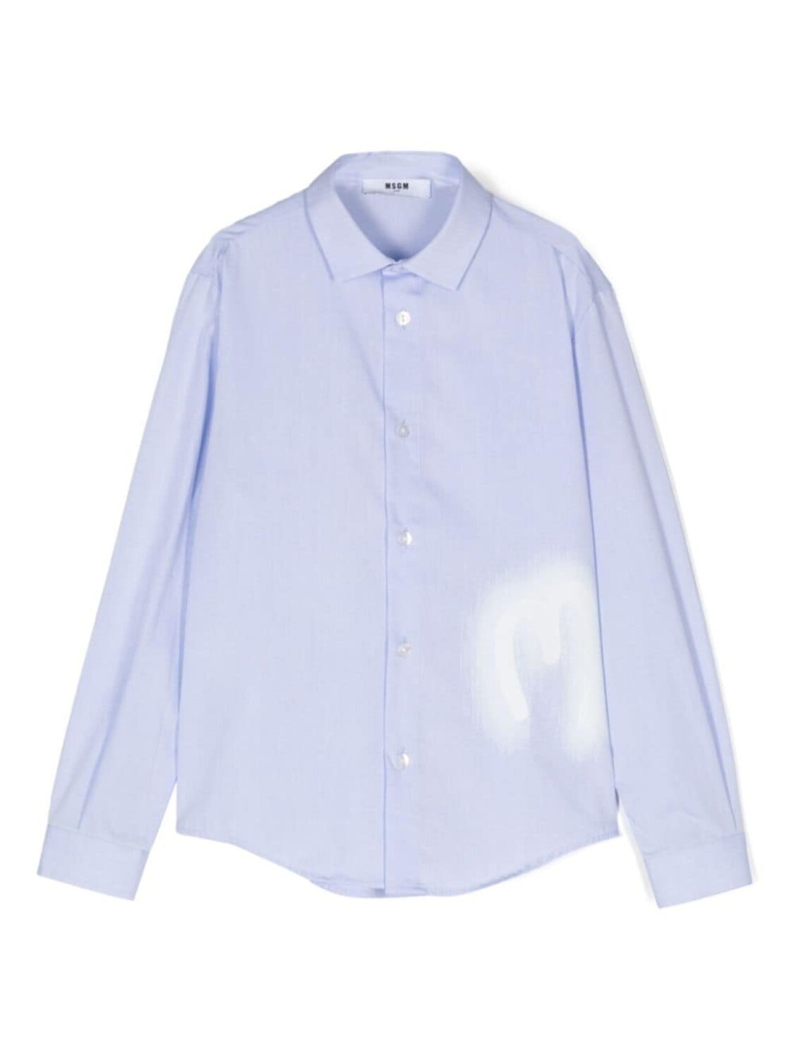

Рубашка с логотипом и печатью MSGM Kids, синий