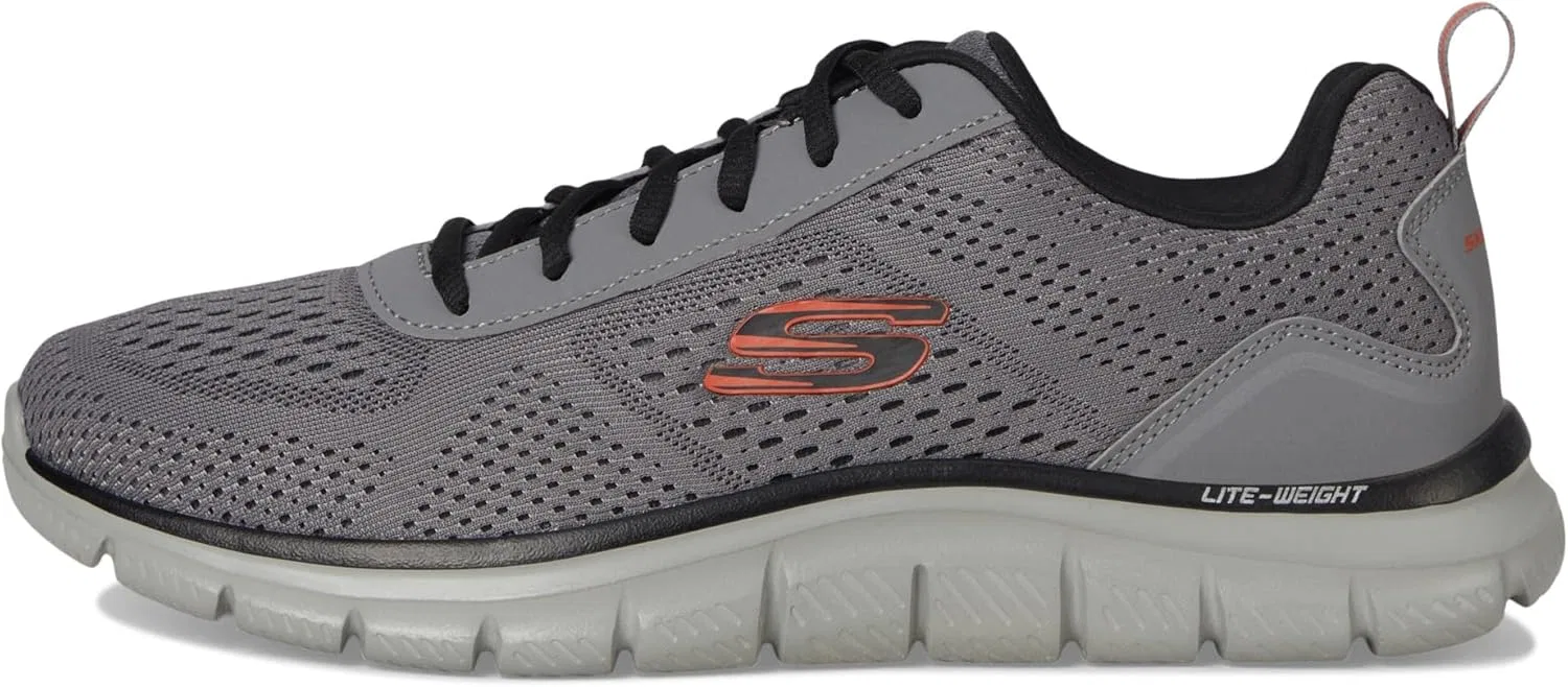 Мужские кроссовки Skechers TrackShoes, Charcoal Orange — фото 4