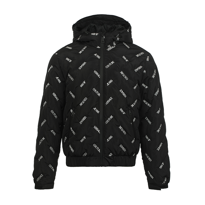 

VERSACE JEANS COUTURE Пуховик с логотипом, Black