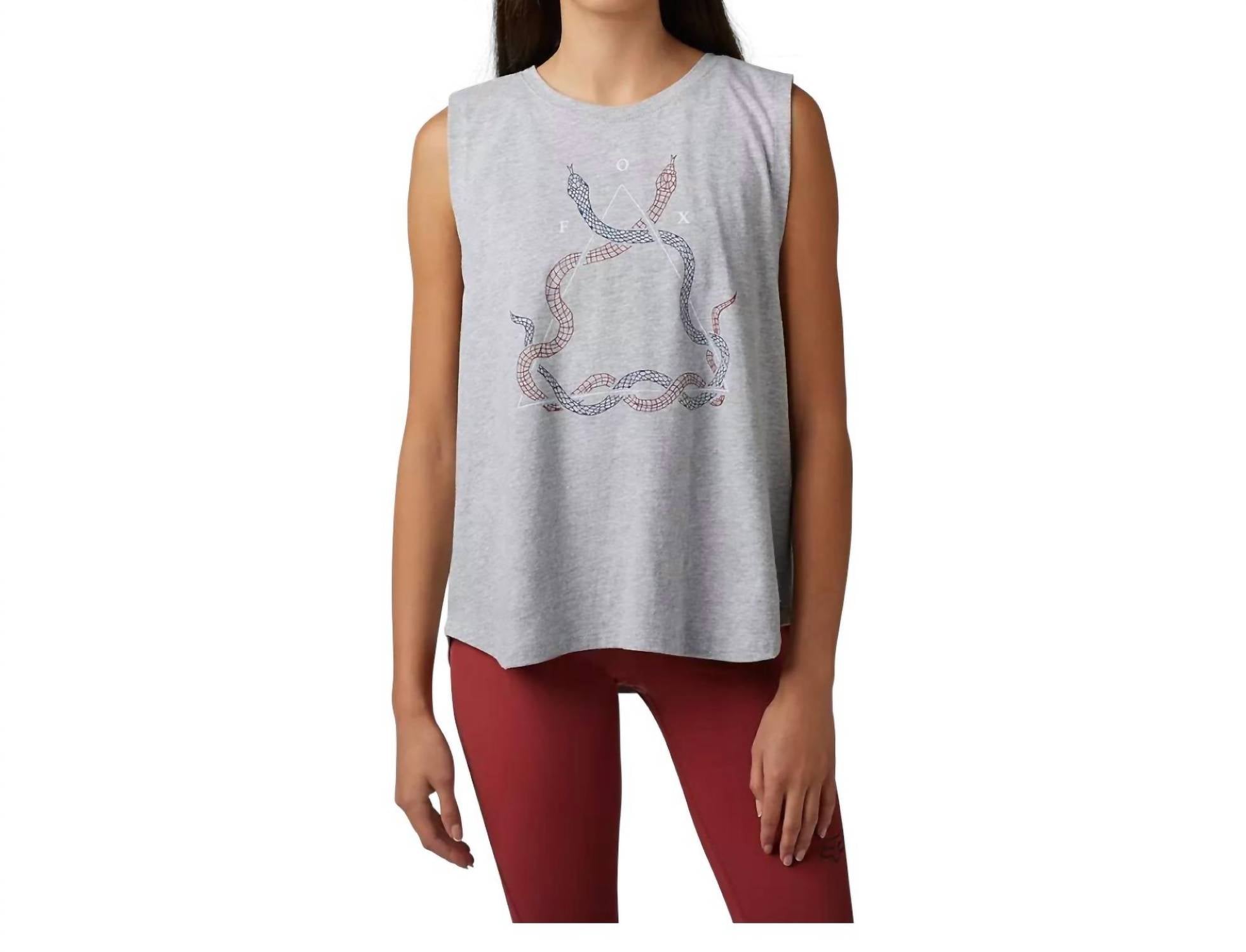 

Женская майка Caved In Muscle в цвете Light Heather Grey Fox Head Inc.