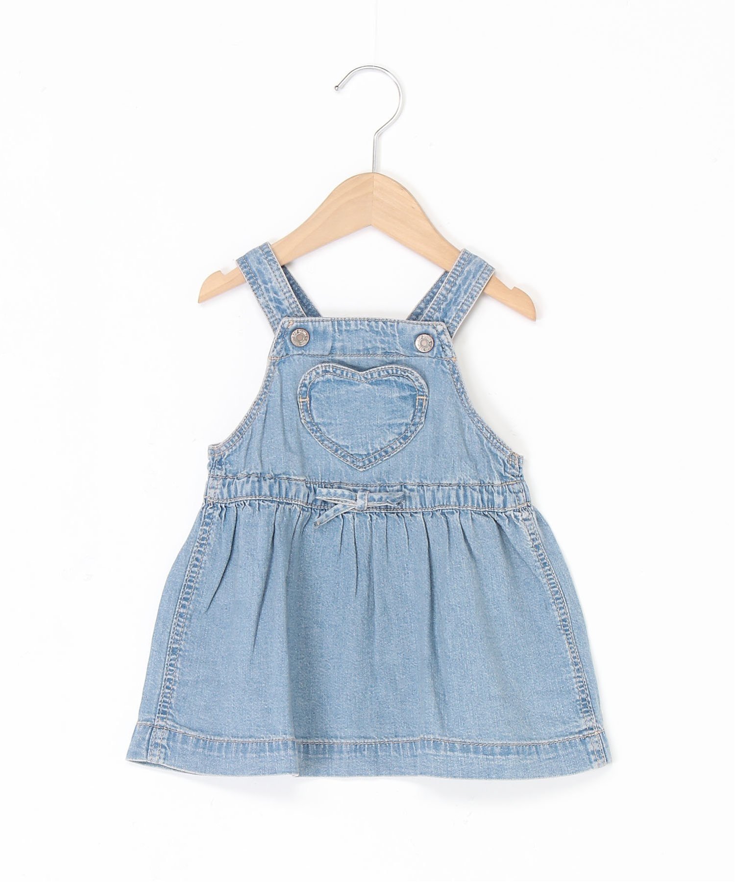 Платье babyGap Washwell Heart Denim Jumper Skirt Gap, MEDIUM_INDIGO_13 — фото 3