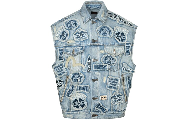 

Майка мужская джинсовый синий Evisu, синий