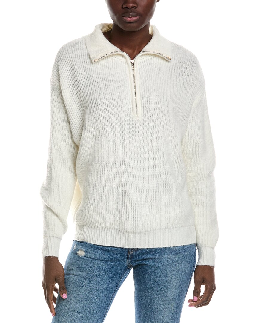 

Madison Miles Quarter Zip-пуловер, белый