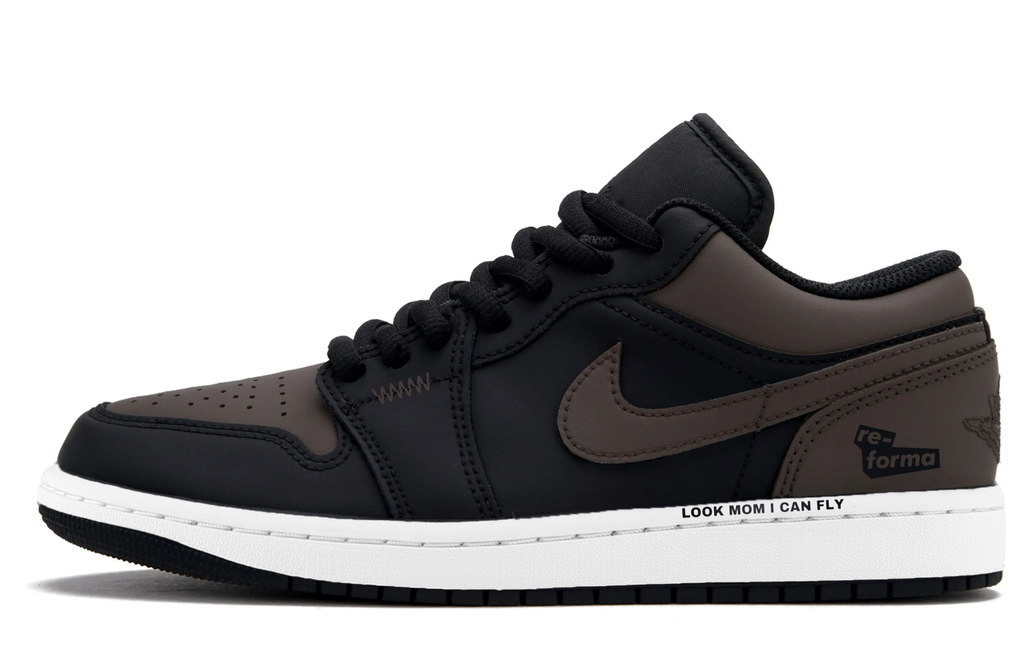 

Jordan Кроссовки Air 1 Lightweight Height Increasing Low top Vintage Basketball Shoes Men's Black Brown