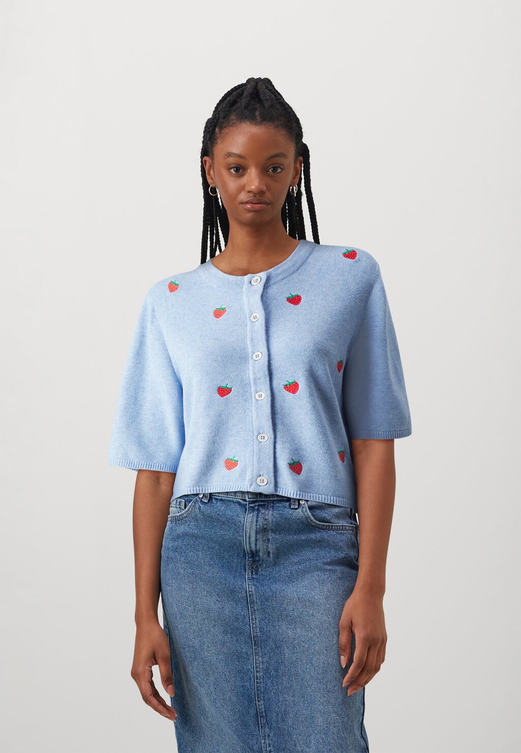 

Кардиган OBJTHESS SLEEVE CARDIGAN Object, цвет serenity