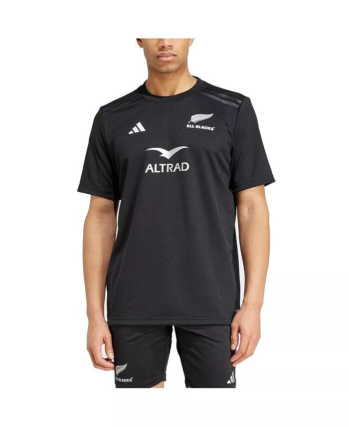 Мужская черная футболка New Zealand Rugby 2024/25 AEROREADY adidas — фото 4