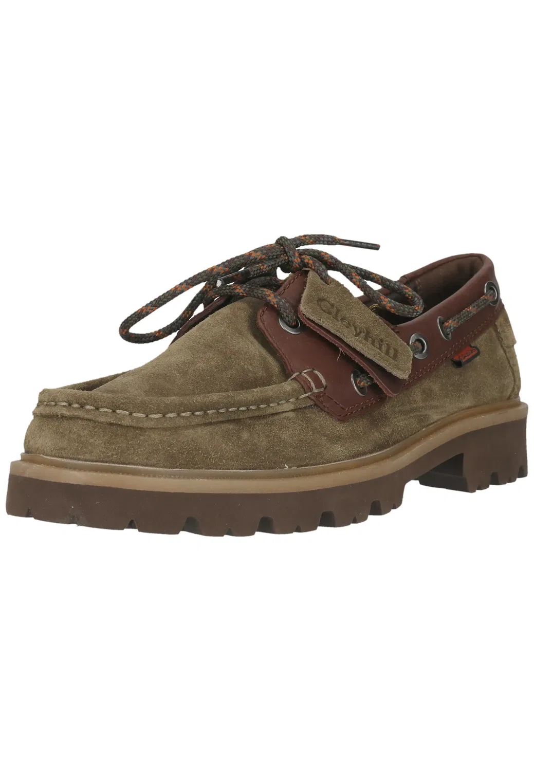 Снабженные шнурками туфли Cleyhill Boat, Clarks, оливковый комби