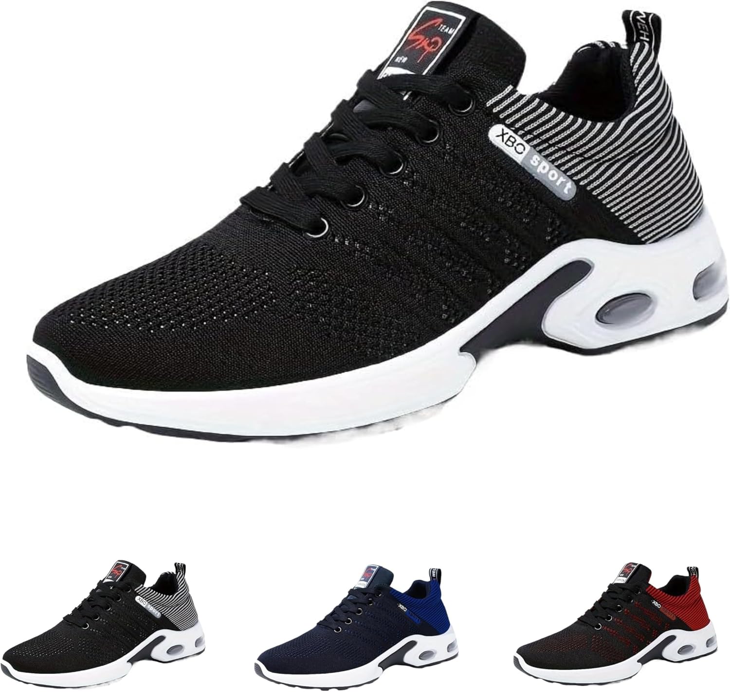 

Мужские дышащие кроссовки с противоскользящей подошвой, удобные спортивные кроссовки из вязаного материала для бега, занятий в тренажерном зале и на открытом воздухе Huayorong, белый