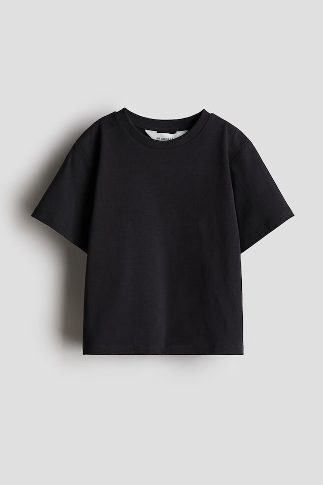 

Футболка свободного кроя из хлопка пима H&M, черный