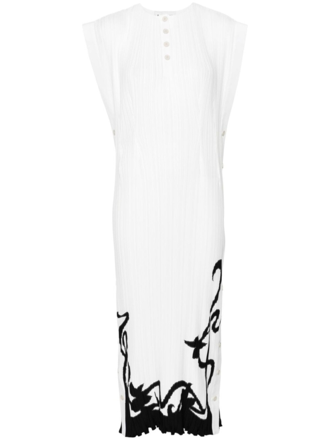 

Lanvin плиссированное платье миди, белый