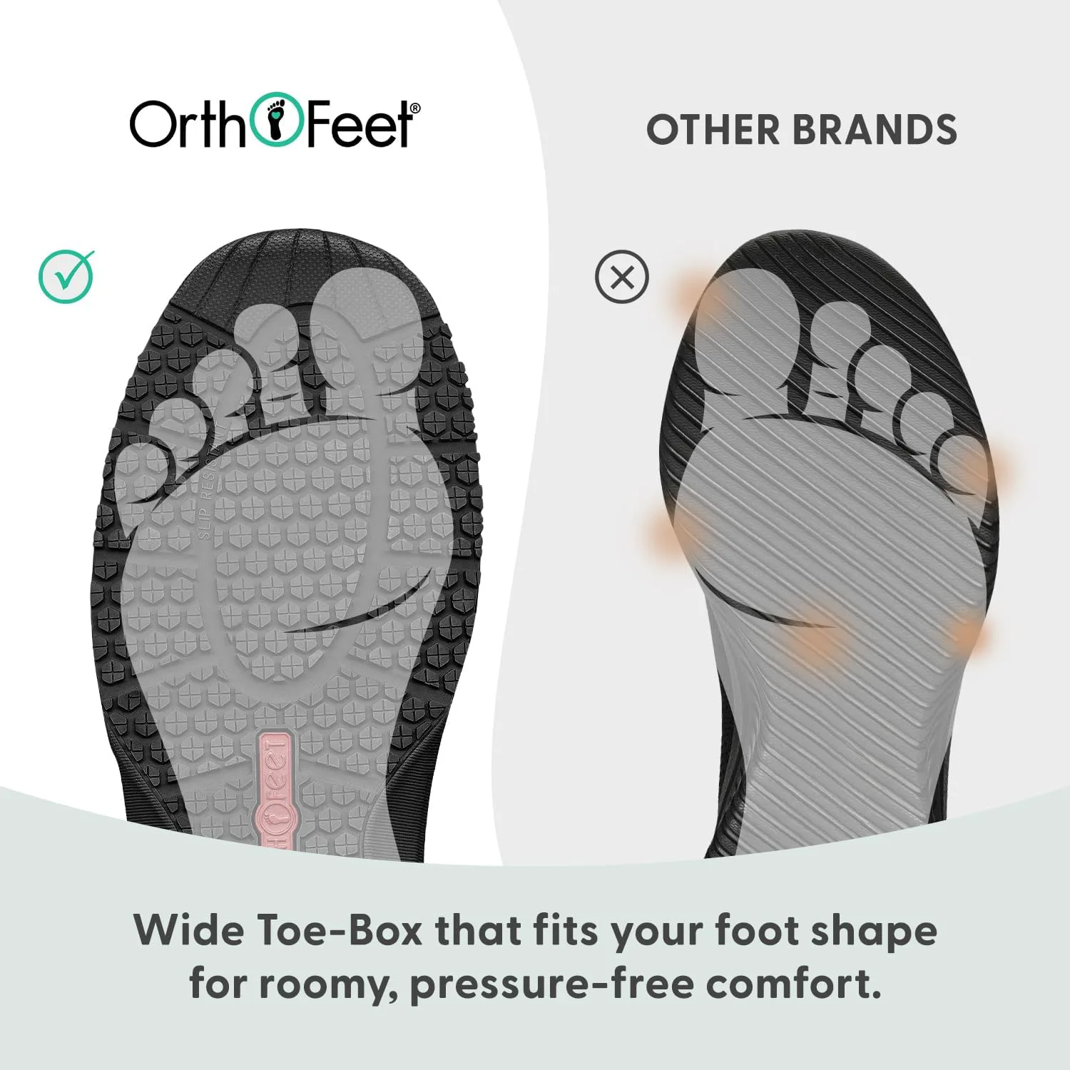 Мужские ортопедические кожаные ботинки Orthofeet Verno без шнурков, коричневый — фото 3