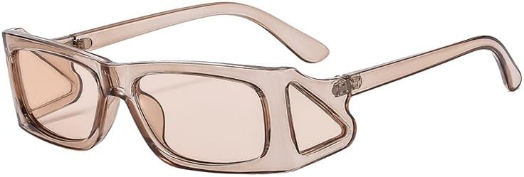 

bullabulling Ретро 90-е, маленькие винтажные узкие квадратные солнцезащитные очки для мужчин и женщин, защита от УФ-излучения UV400, модные ветрозащитные прямоугольные очки, C3