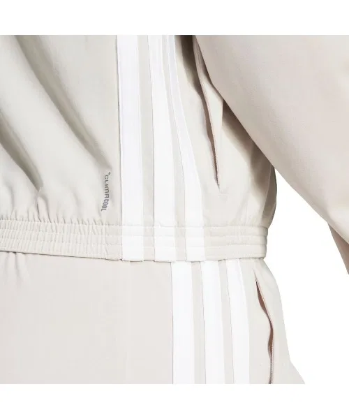 Куртка-ветровка тренировочная Adidas с тремя полосками, черная — фото 4