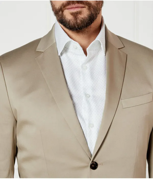 Элегантный жакет Slim fit Calvin Klein, бежевый — фото 4