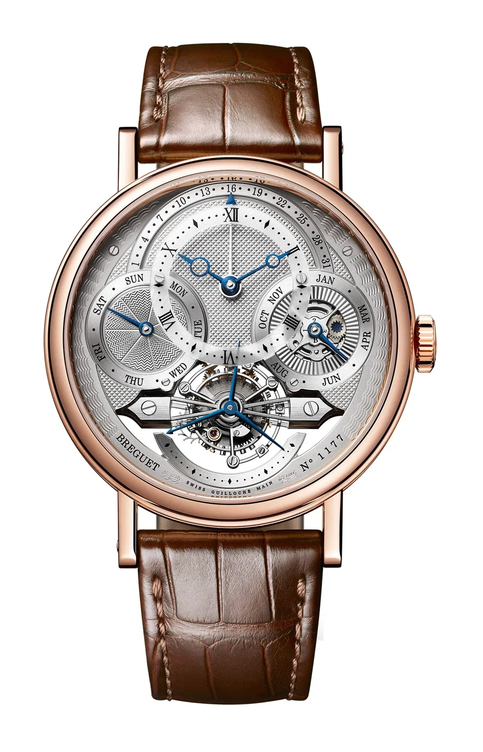 CLASSIQUE большая сложная модель ВЕЧНЫЙ КАЛЕНДАРЬ ТУРБИЙОН - 3797BR/1E/9WU BREGUET, золотой