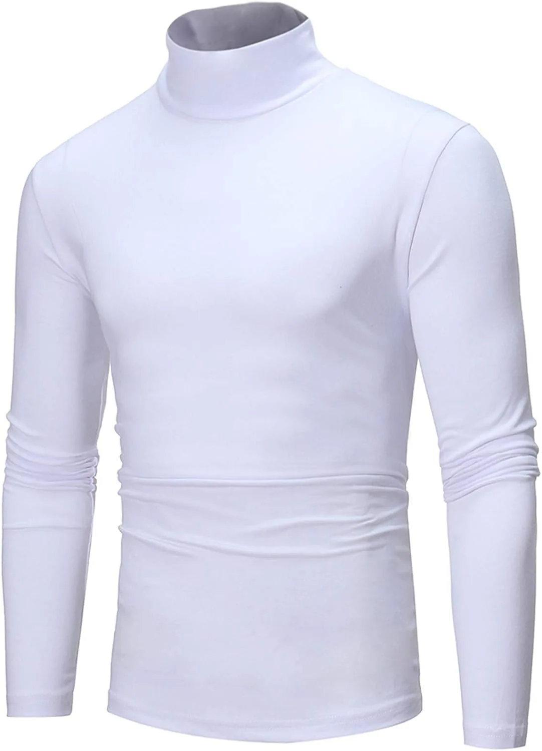 Мужская футболка с длинным рукавом и воротником-стойкой Slim Fit — фото 4