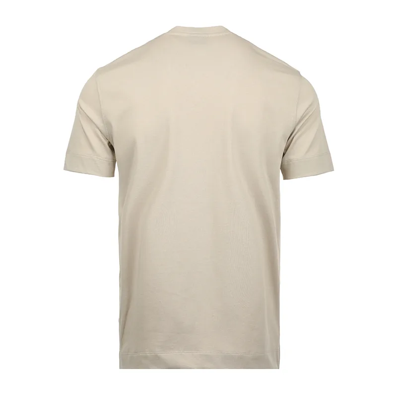 Футболка SS26 Solid Color с коротким рукавом мужская EMPORIO ARMANI, бежевый — фото 3
