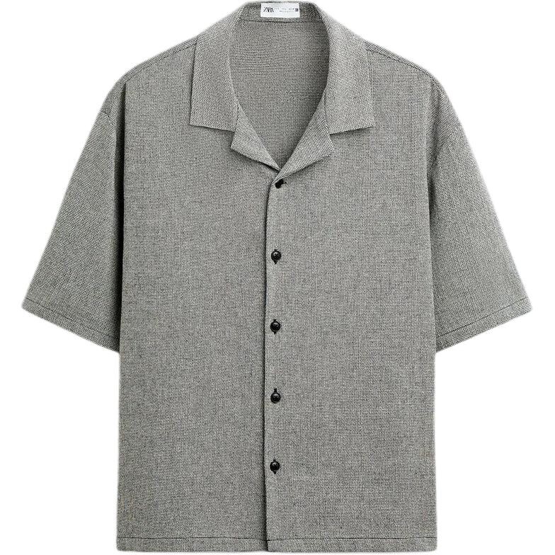 

Рубашка мужская светло-серая Zara, серый