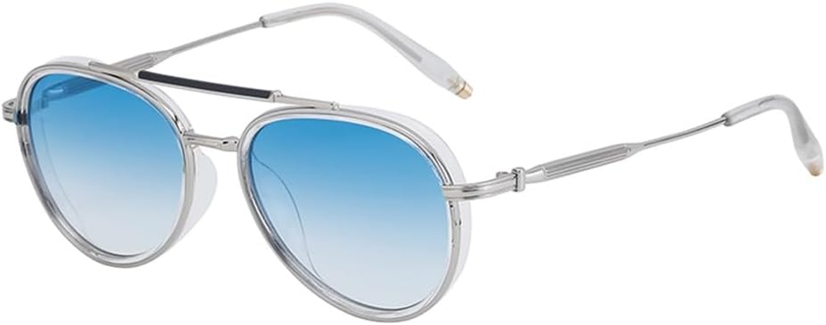 

Круглые солнцезащитные очки в стиле стимпанк для мужчин, овальные солнцезащитные очки в стиле панк для мужчин, винтажная металлическая оправа, солнцезащитные очки UV400 HDUBFY, 5