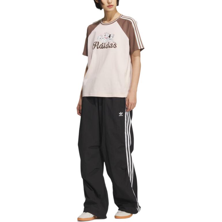 Футболка Disney SS25 с рукавом реглан женская Adidas Originals, оливковый — фото 3
